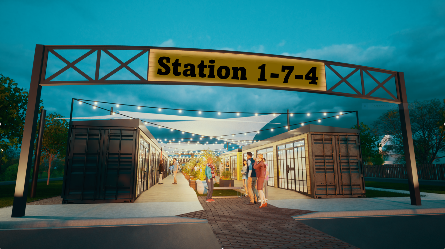 Station 1-7-4 Retail Park Sign