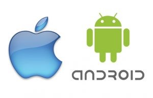 Apple android logos