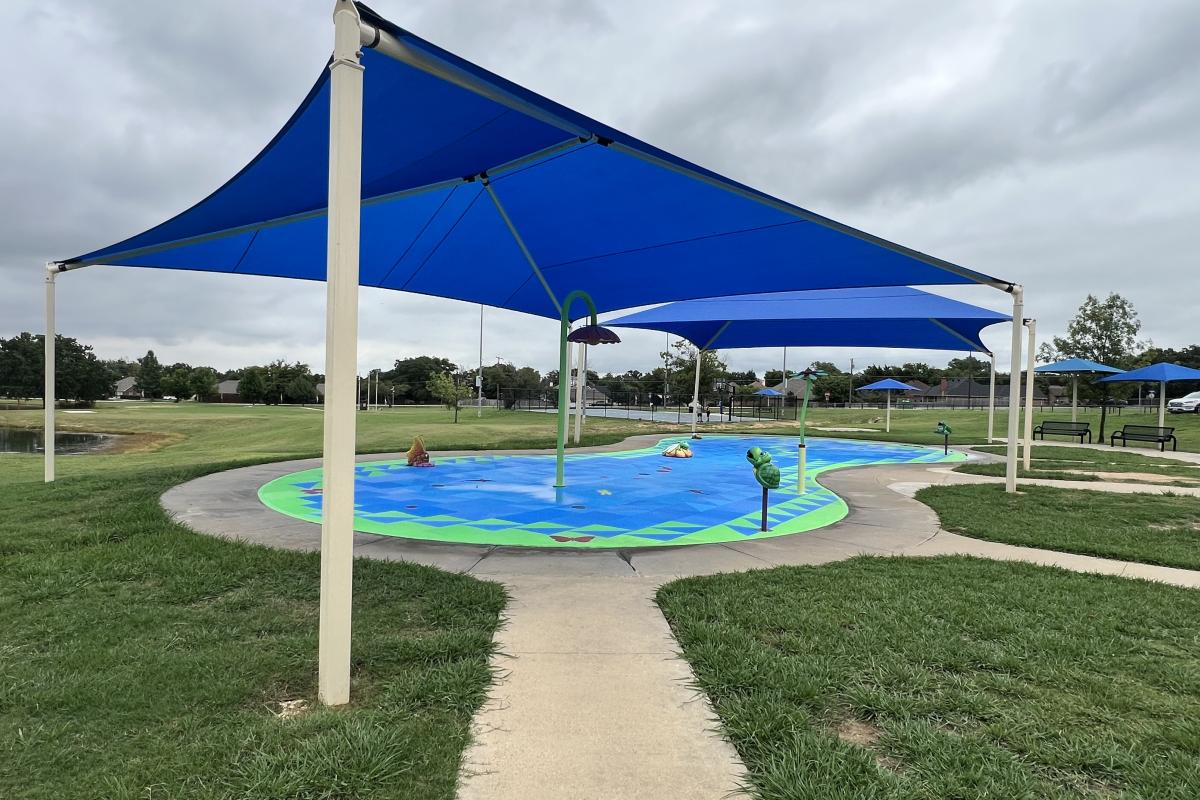 Splash Pad with Updated Shade Covers