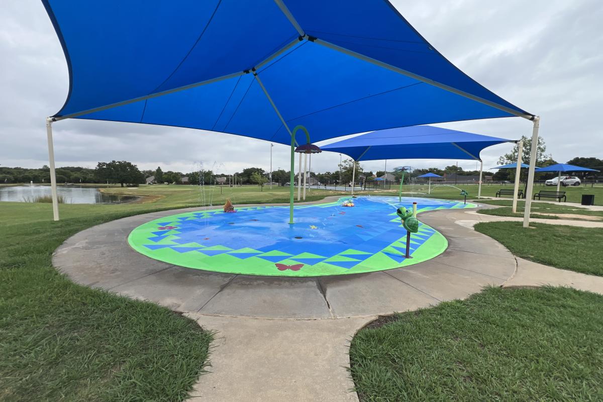 Splash Pad with Updated Shade Covers