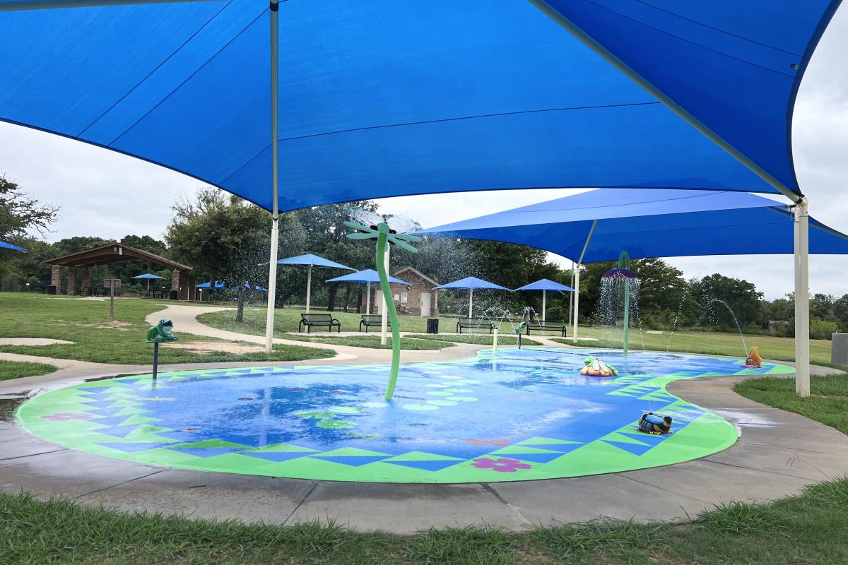 Splash Pad with Updated Shade Covers